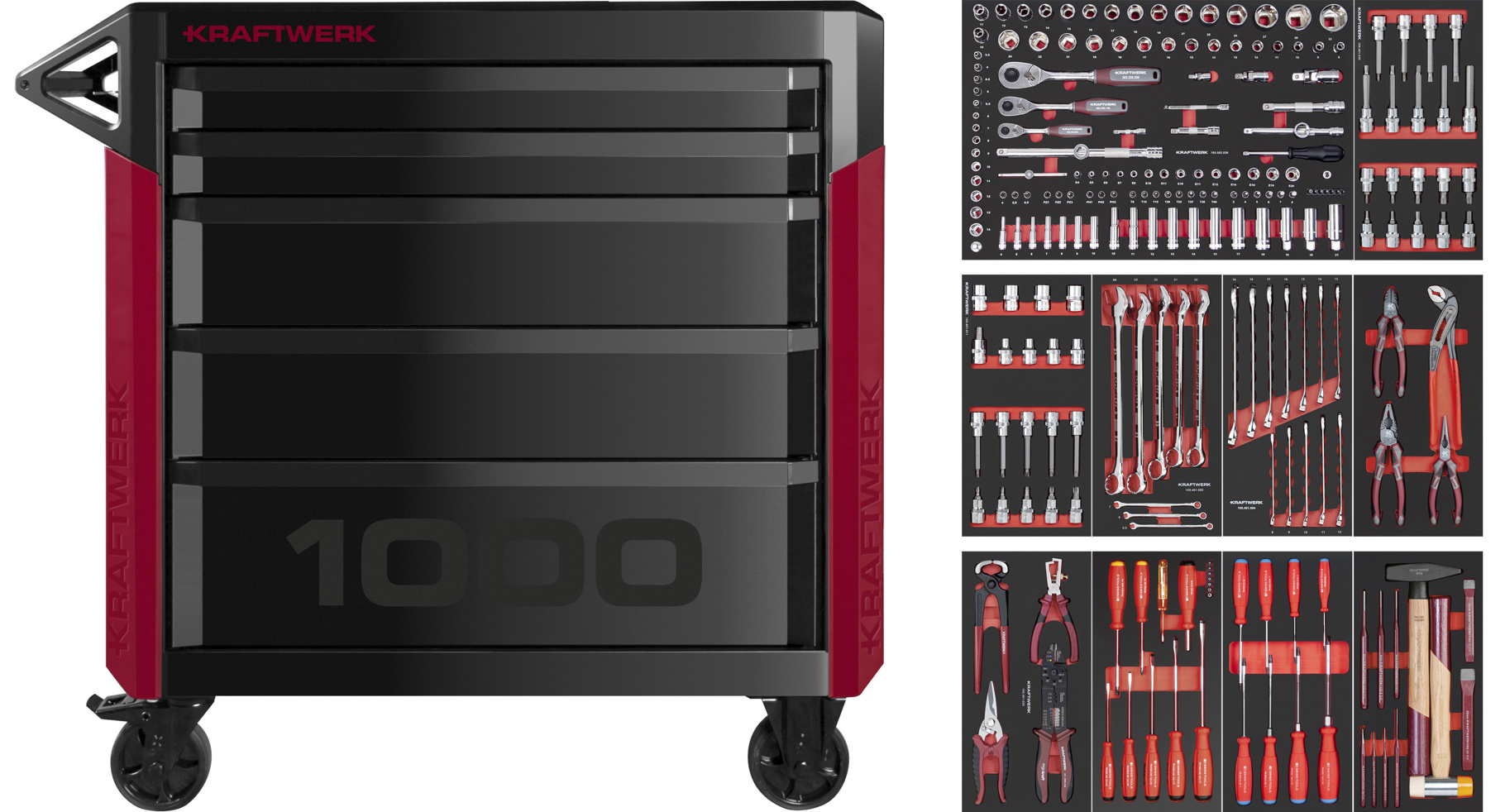PRO LINE Workshop trolley PT1000 7 drawers PB 227 pcs.