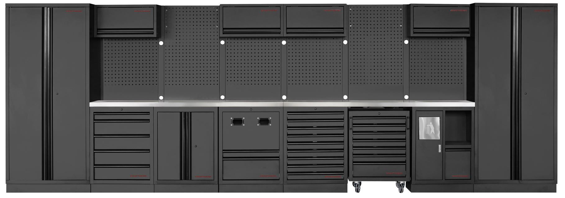MOBILIO BLK Mobilier d'atelier 8 éléments, Acier inoxydable