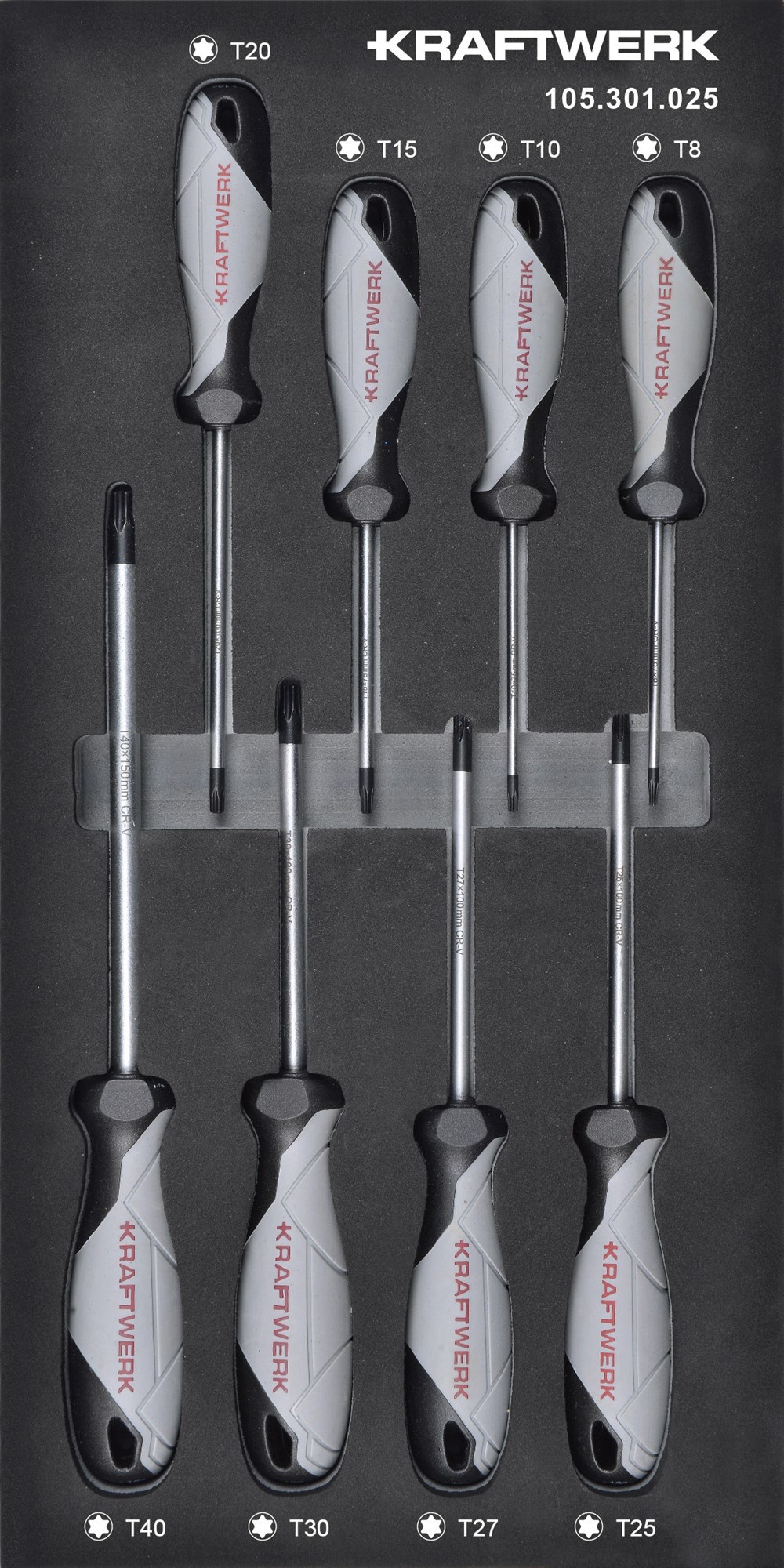 TX screwdrivers 8-pcs. 20x40 insert