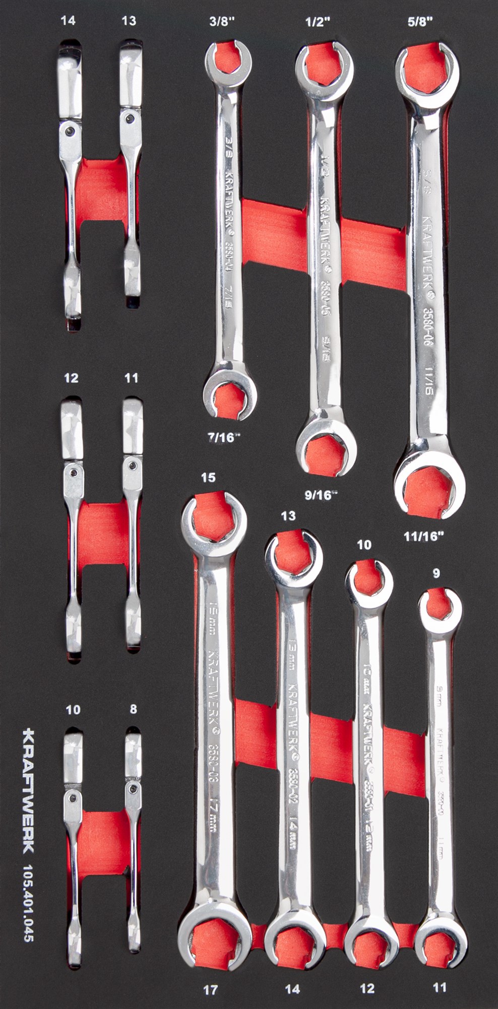 PRO LINE EVA3 clés mixtes ouvertes 20x40 13 pces.