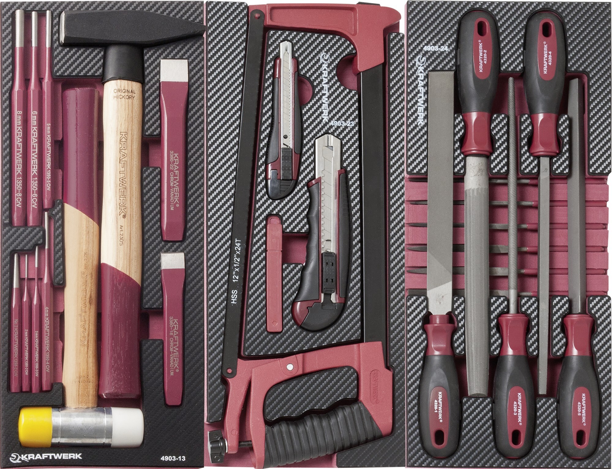 Assortiment d'outils, frappe et de coupe avec limes, 40 pcs