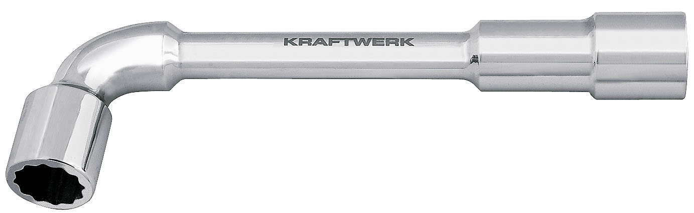 Pipe wrench with beveled elbow 11 mm