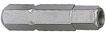 1/4'' Inserto esagonale con foro 25 mm 6 mm, 5 pz.