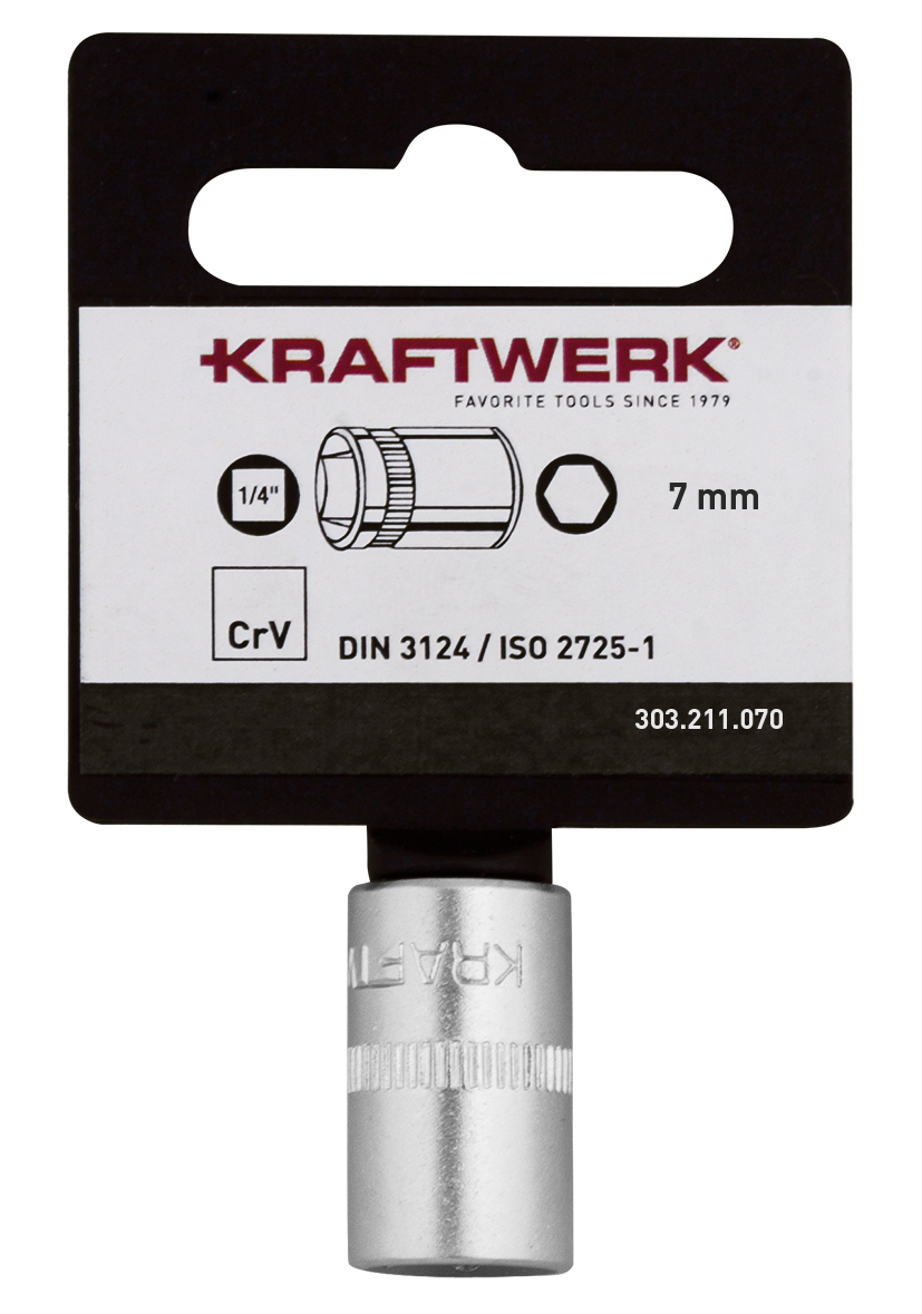 BASIC LINE 1/4" 7 mm socket wrench with hook