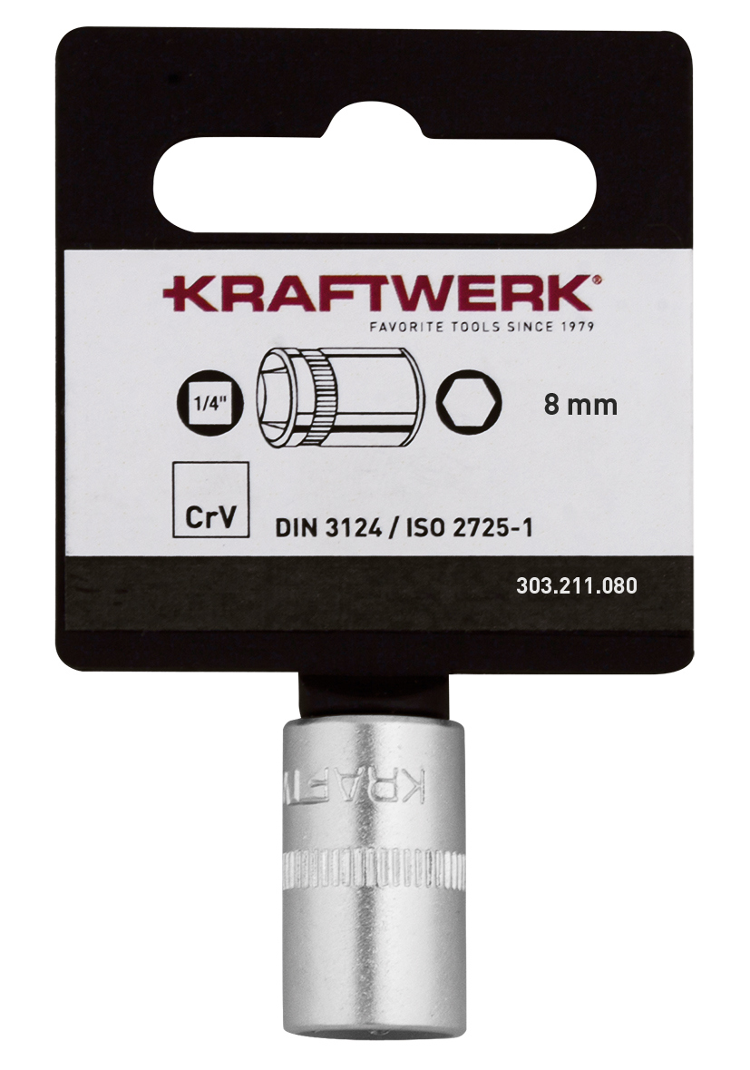 BASIC LINE 1/4" 8 mm socket wrench with hook