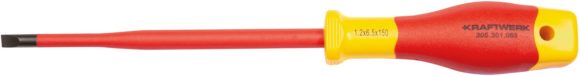 VDE insulated screwdriver, 6.5 mm slot