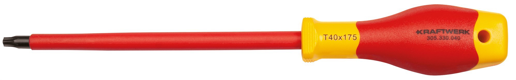 VDE insulated screwdriver, TX with T40 hole
