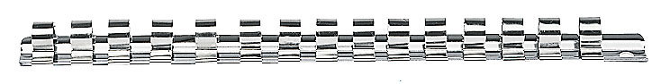 Stecknuss-Schiene 250mm m. 16 Clips 3/8"
