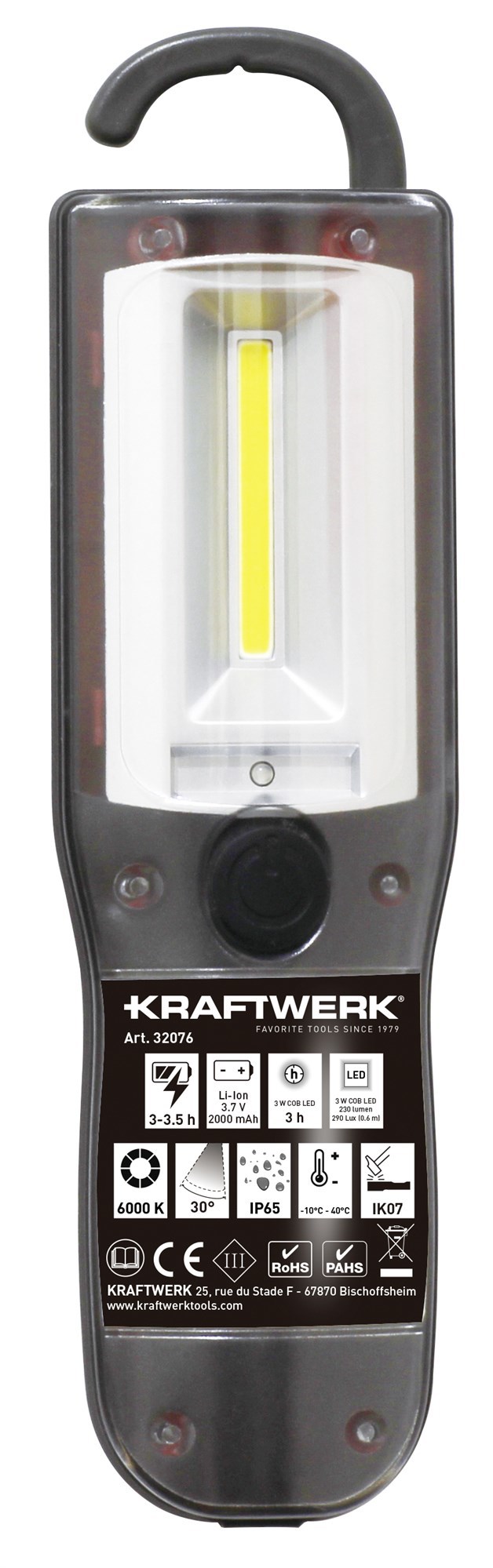KW COB-Akku-Handlampe 3.6 V Li-Ion