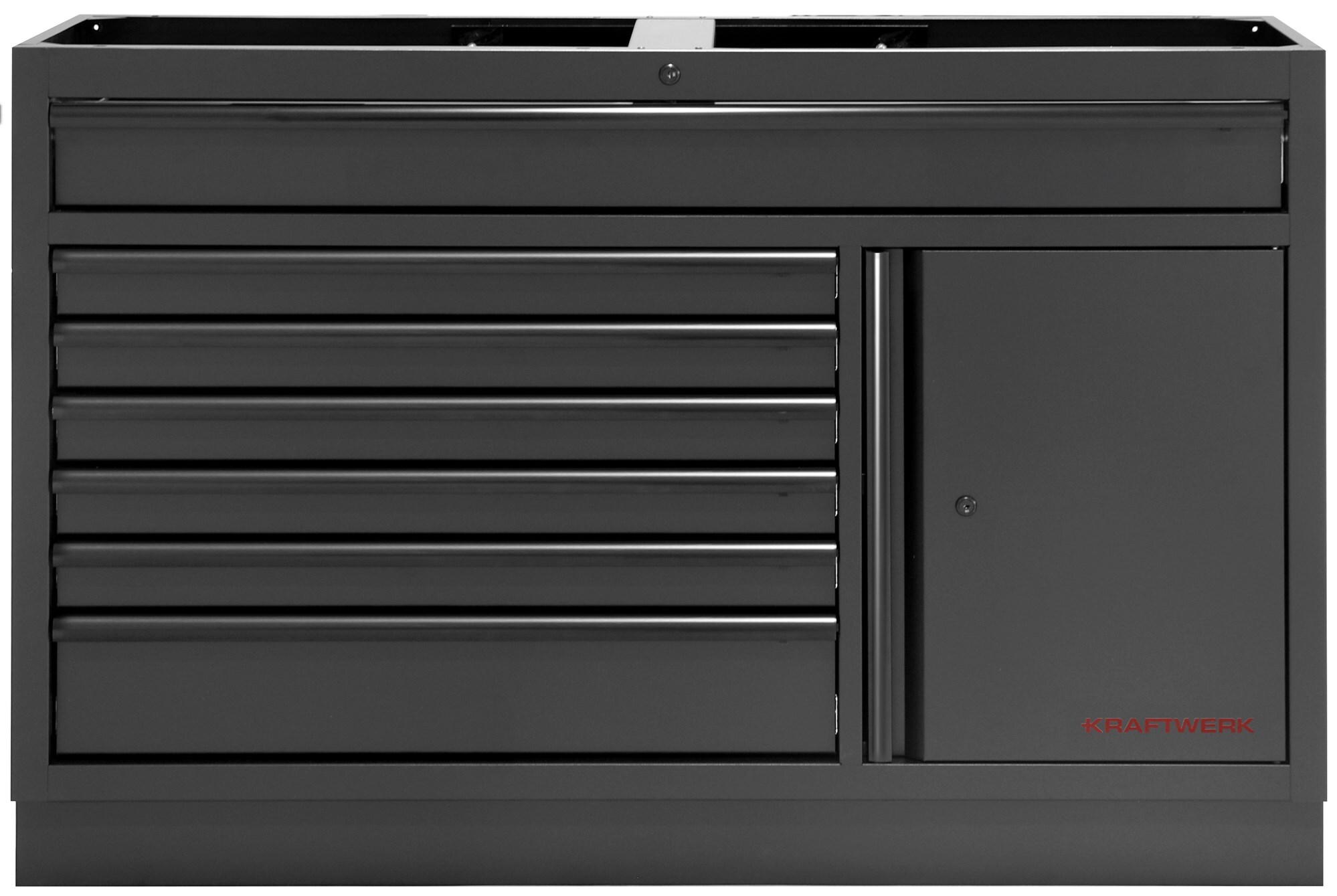 MOBILIO Schubladenschrank 1360 mm 7 Schubladen 1-Türig BLK