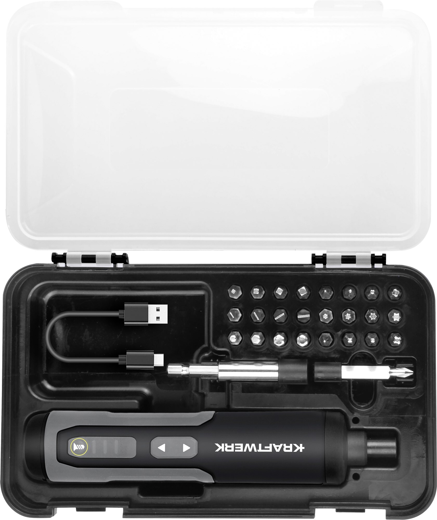 Akku-Bit-Stabschrauber Satz 3.6V mit USB-C,1/4", 28-tlg.