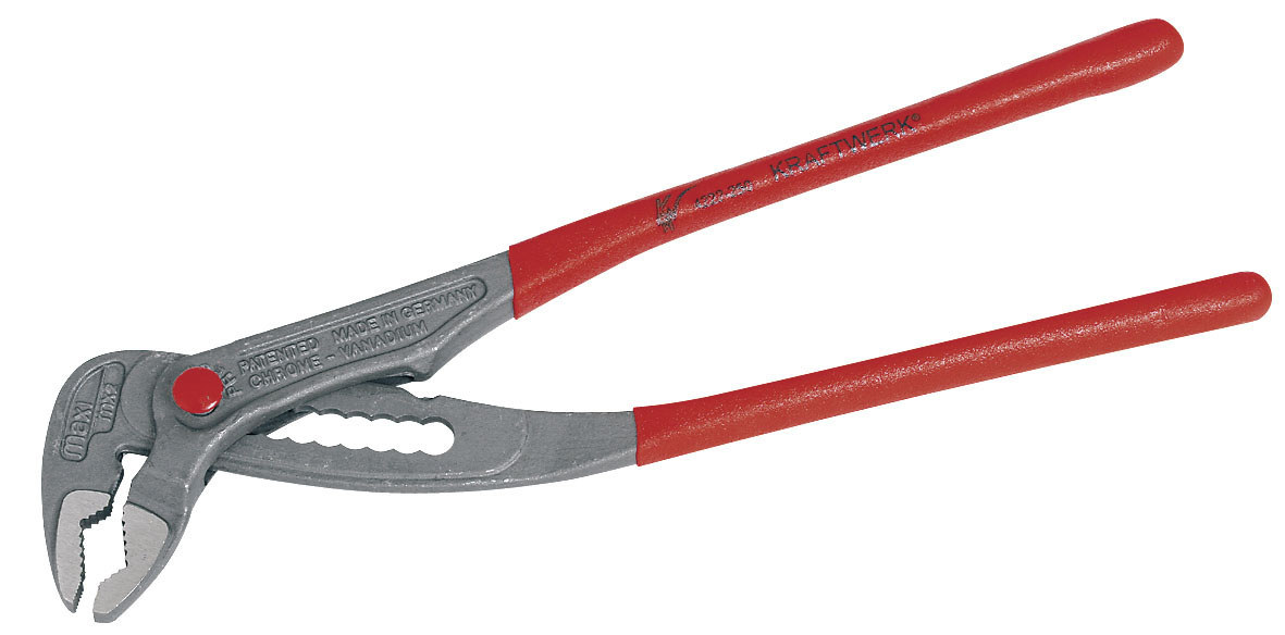 Pinza Hightech reg. "idraulico" a cremagliera, pulsante, 250