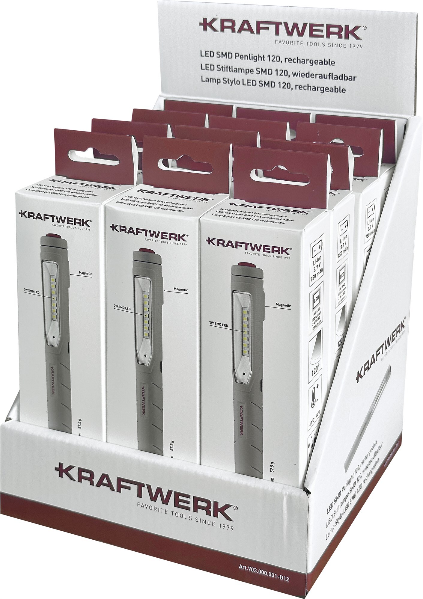 Display mit 12x LED Stiftlampe SMD 120